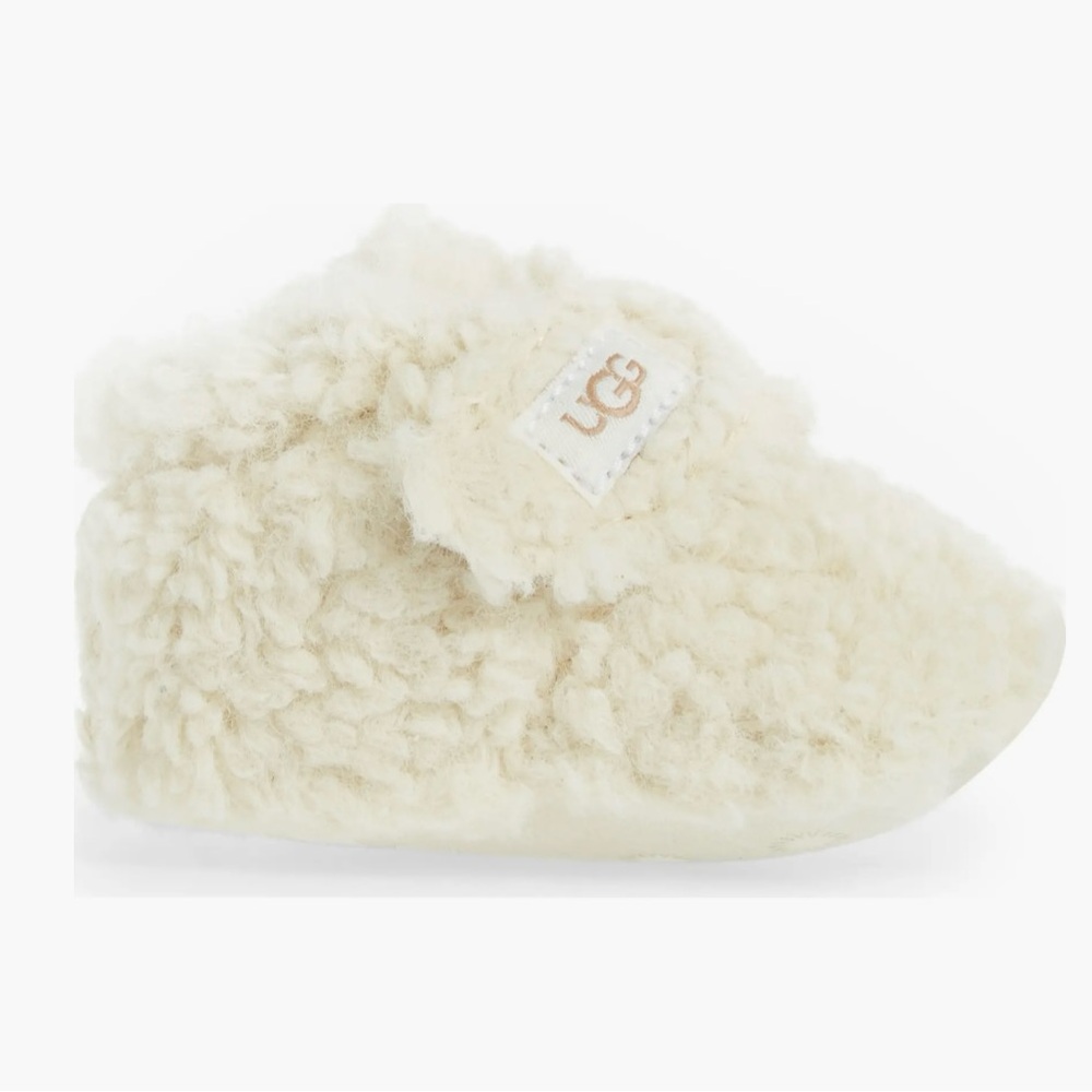 UGG Baby Bixbee Bootie in Natural Curly Faux Fur NWT